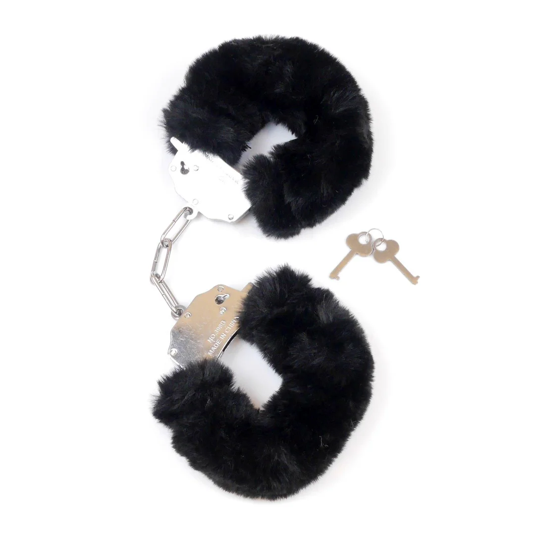 Kajdanki Fetish B - Series- Furry Cuffs Black
