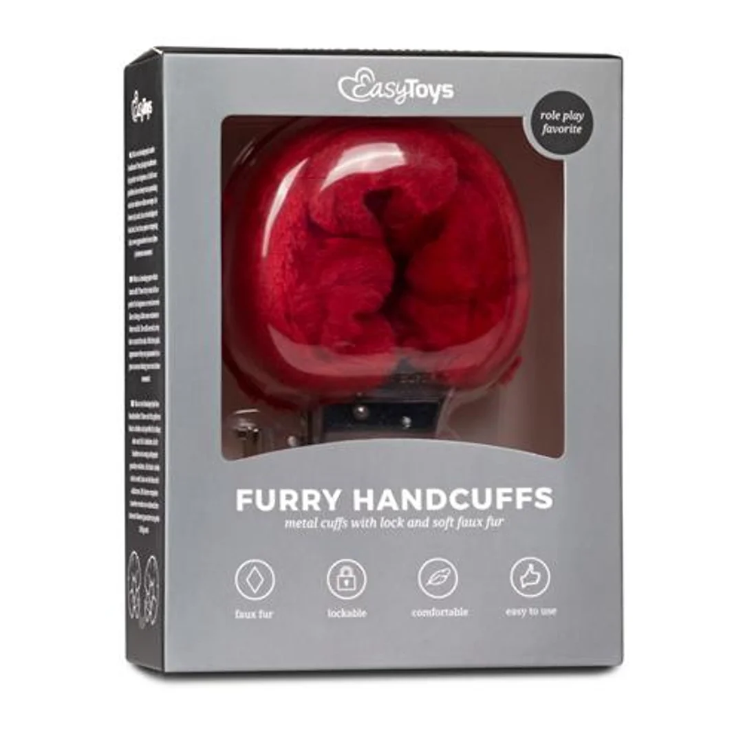 Kajdanki-Furry Handcuffs - Red