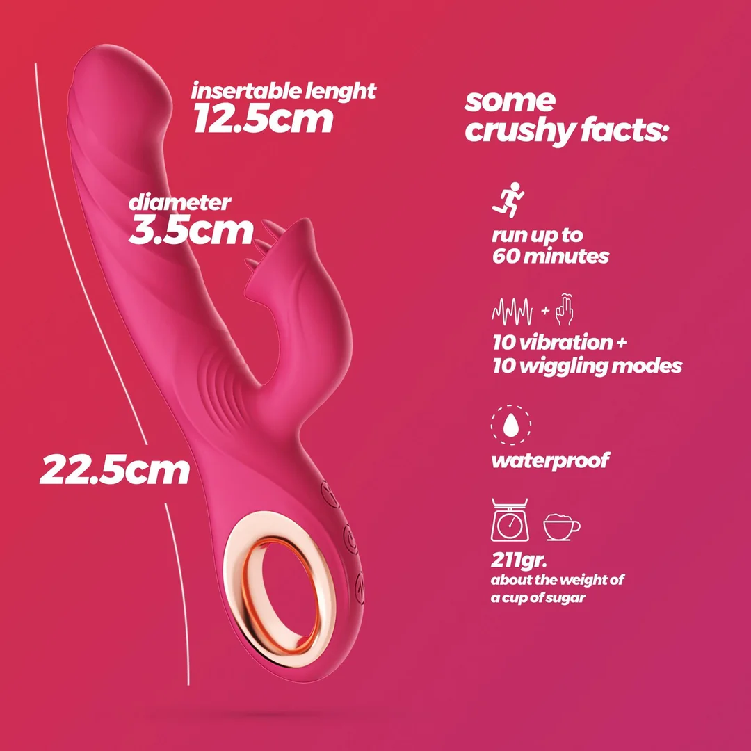 CRUSHIOUS MIRENCA WIGGLE RABBIT VIBRATOR — zdjęcie 9