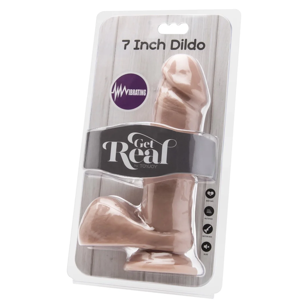 Dildo 7in. with Balls Vibrator Light skin tone — zdjęcie 2