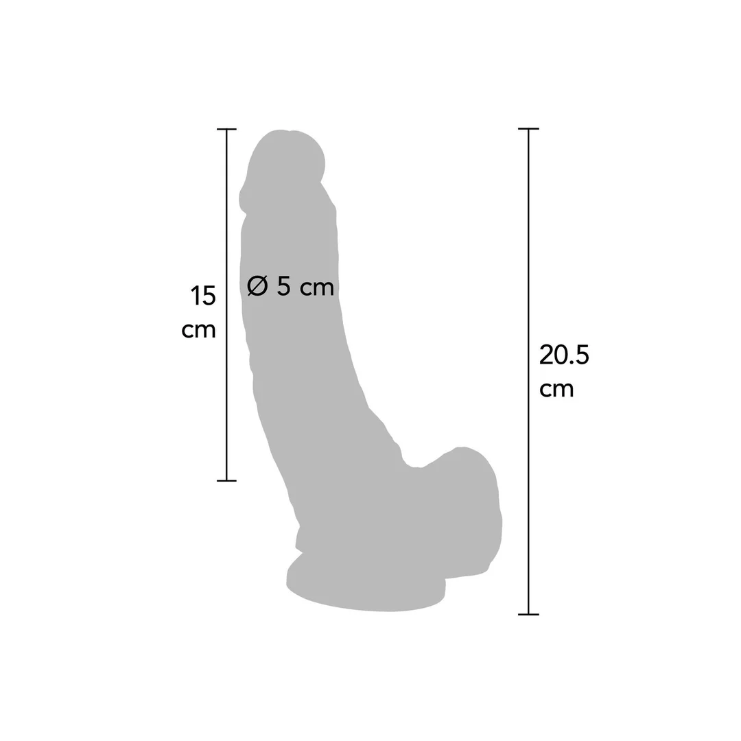 Dildo 8 inch with Balls Light skin tone — zdjęcie 3