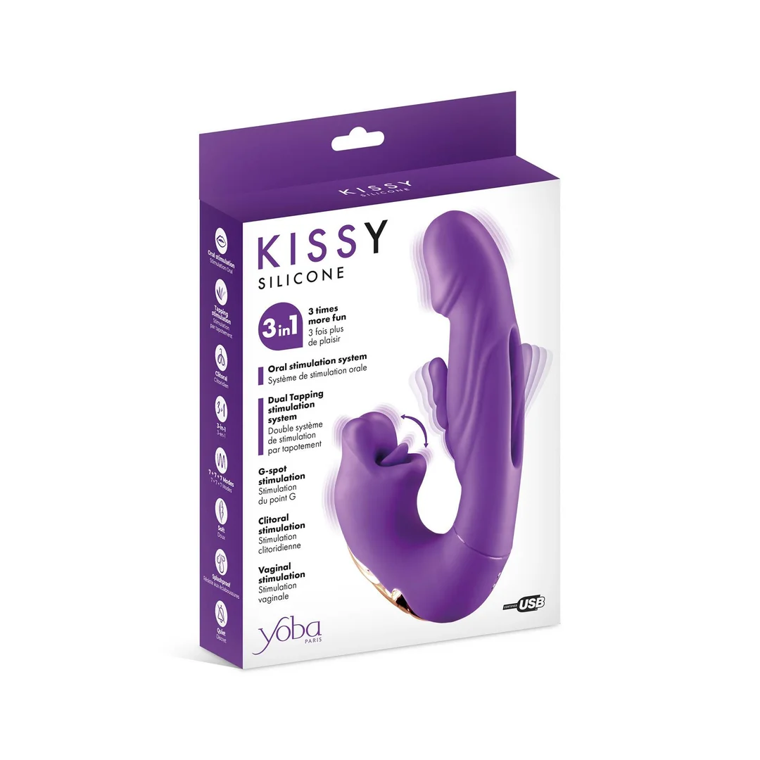 Kissy 3-in-1 Rabbit Vibrator purple — zdjęcie 2
