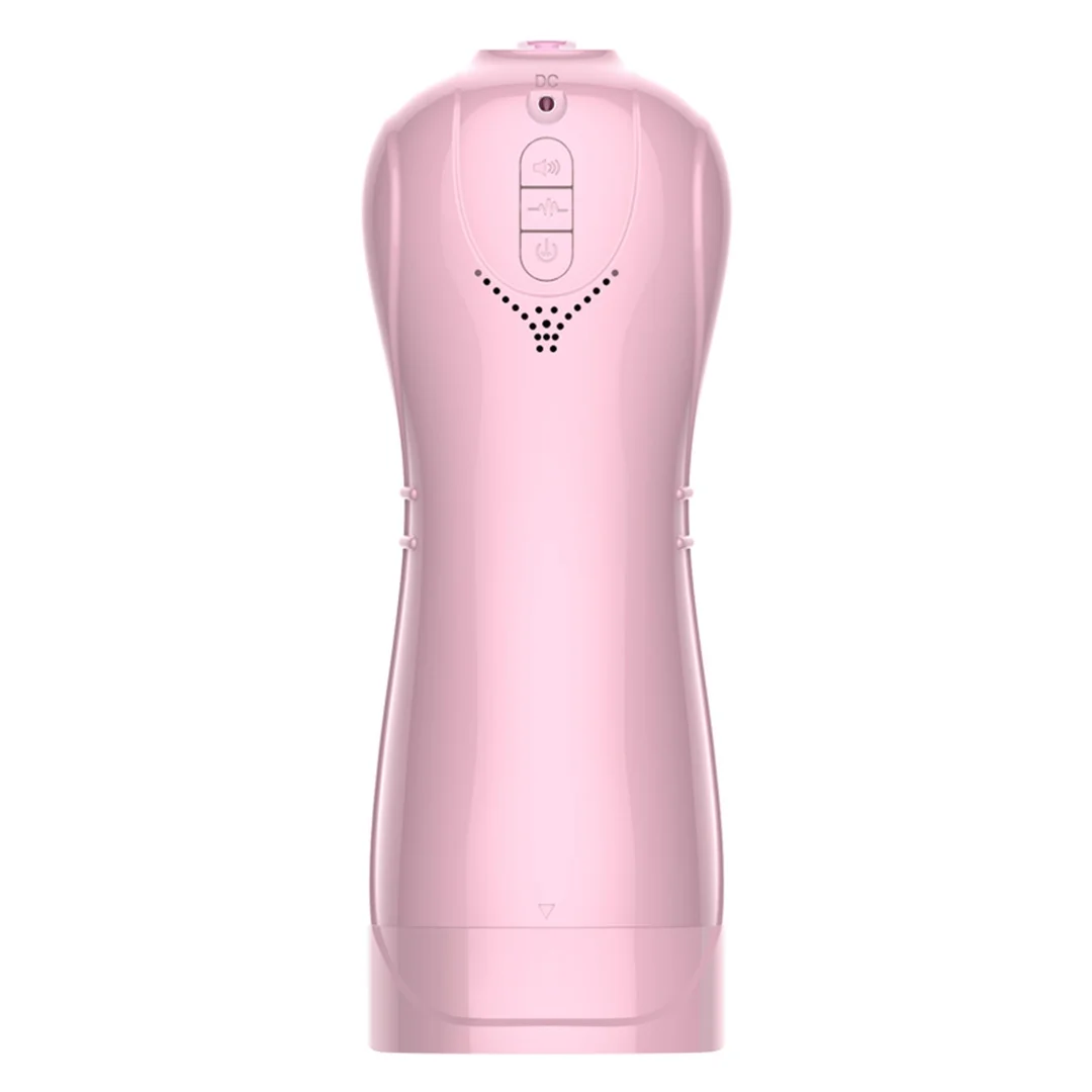 Masturbator-Vibrating and Flashing Masturbation Cup USB 7+7 Function / Talk Mode (Pink) — zdjęcie 2