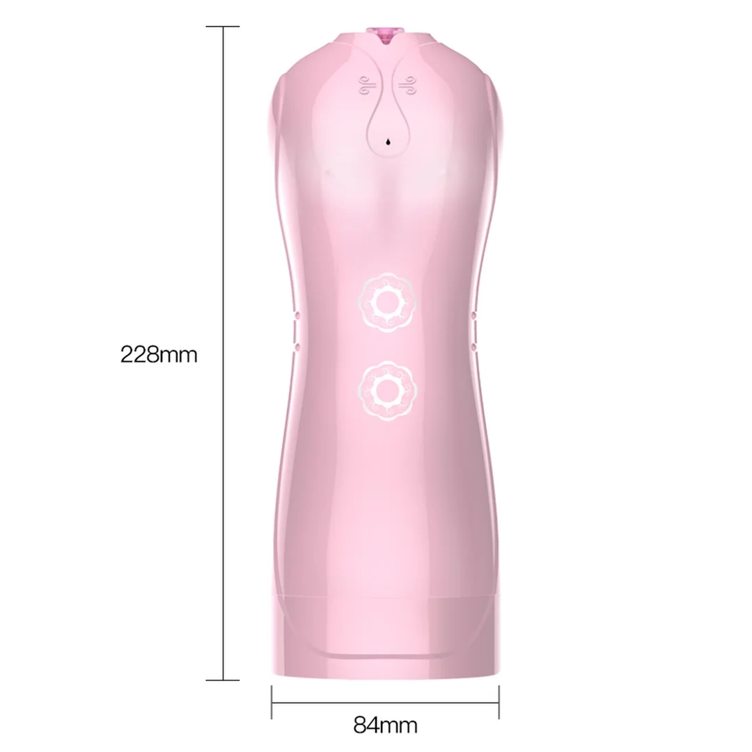 Masturbator-Vibrating and Flashing Masturbation Cup USB 7+7 Function / Talk Mode (Pink) — zdjęcie 11
