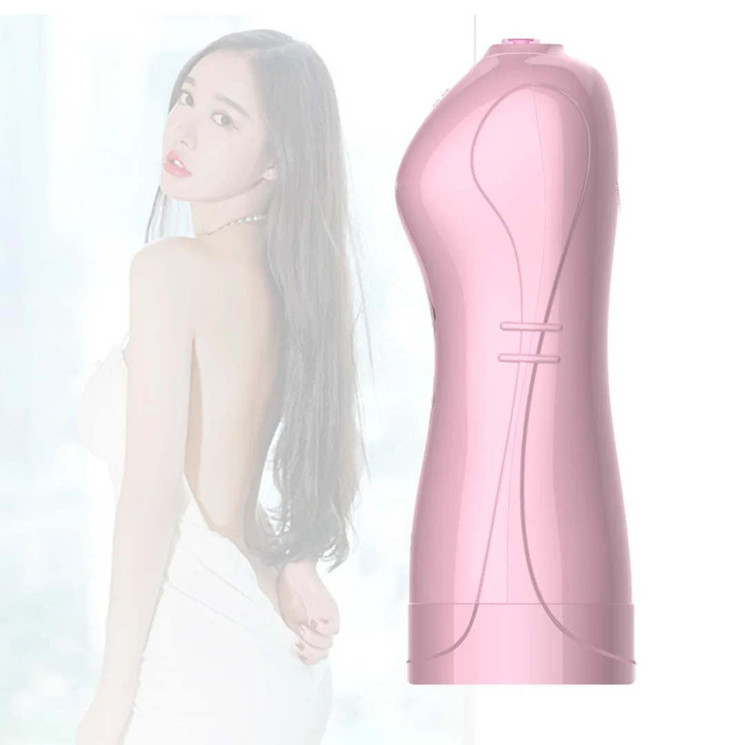 Masturbator-Vibrating and Flashing Masturbation Cup USB 7+7 Function / Talk Mode (Pink) — zdjęcie 12