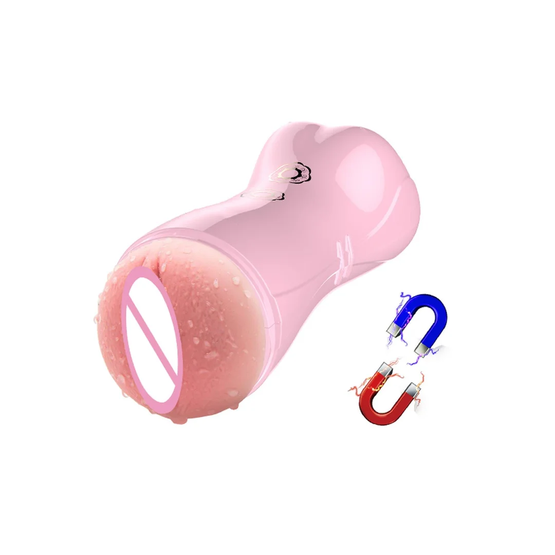 Masturbator-Vibrating and Flashing Masturbation Cup USB 7+7 Function / Talk Mode (Pink) — zdjęcie 8