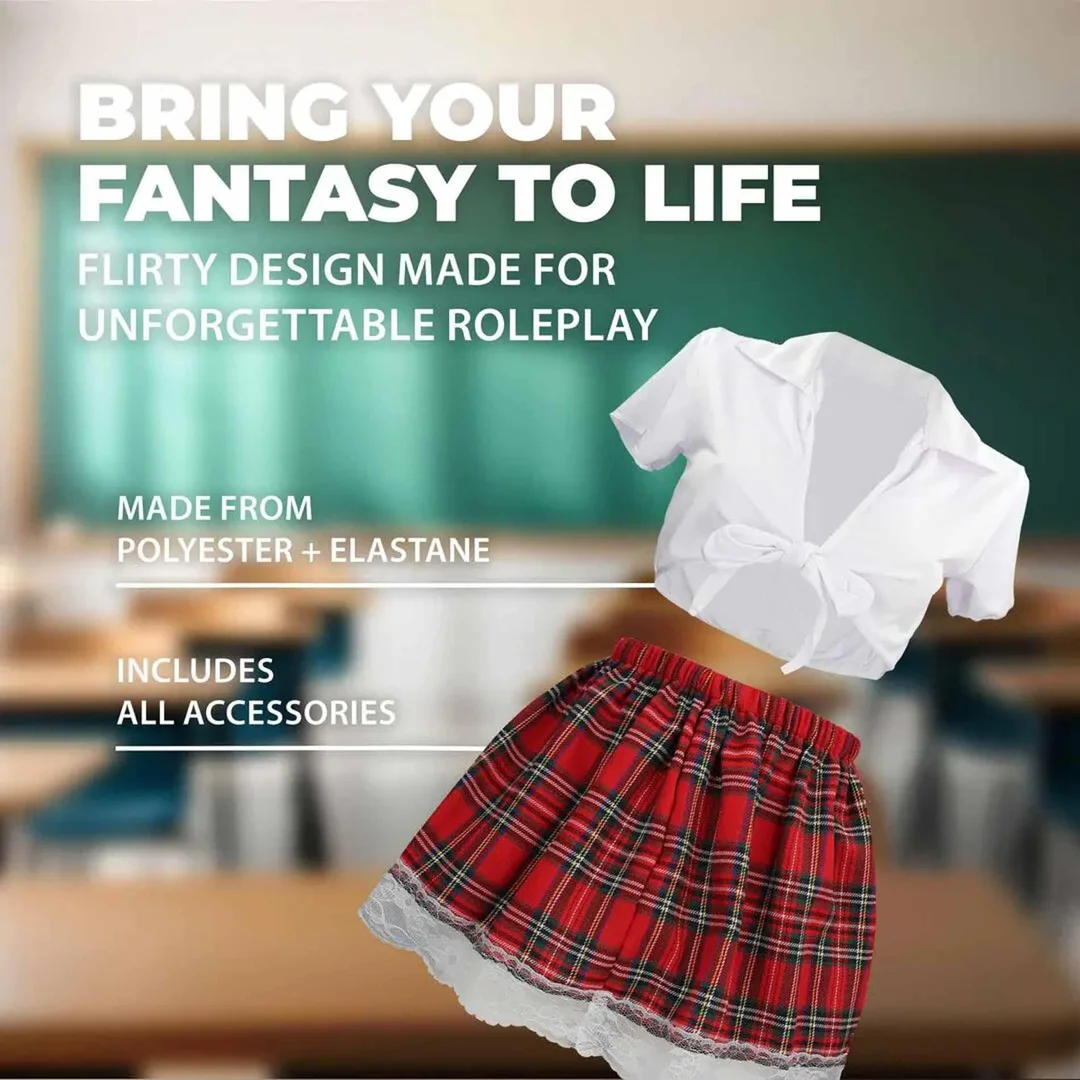 Schoolgirl Costume - S/M - White — zdjęcie 3