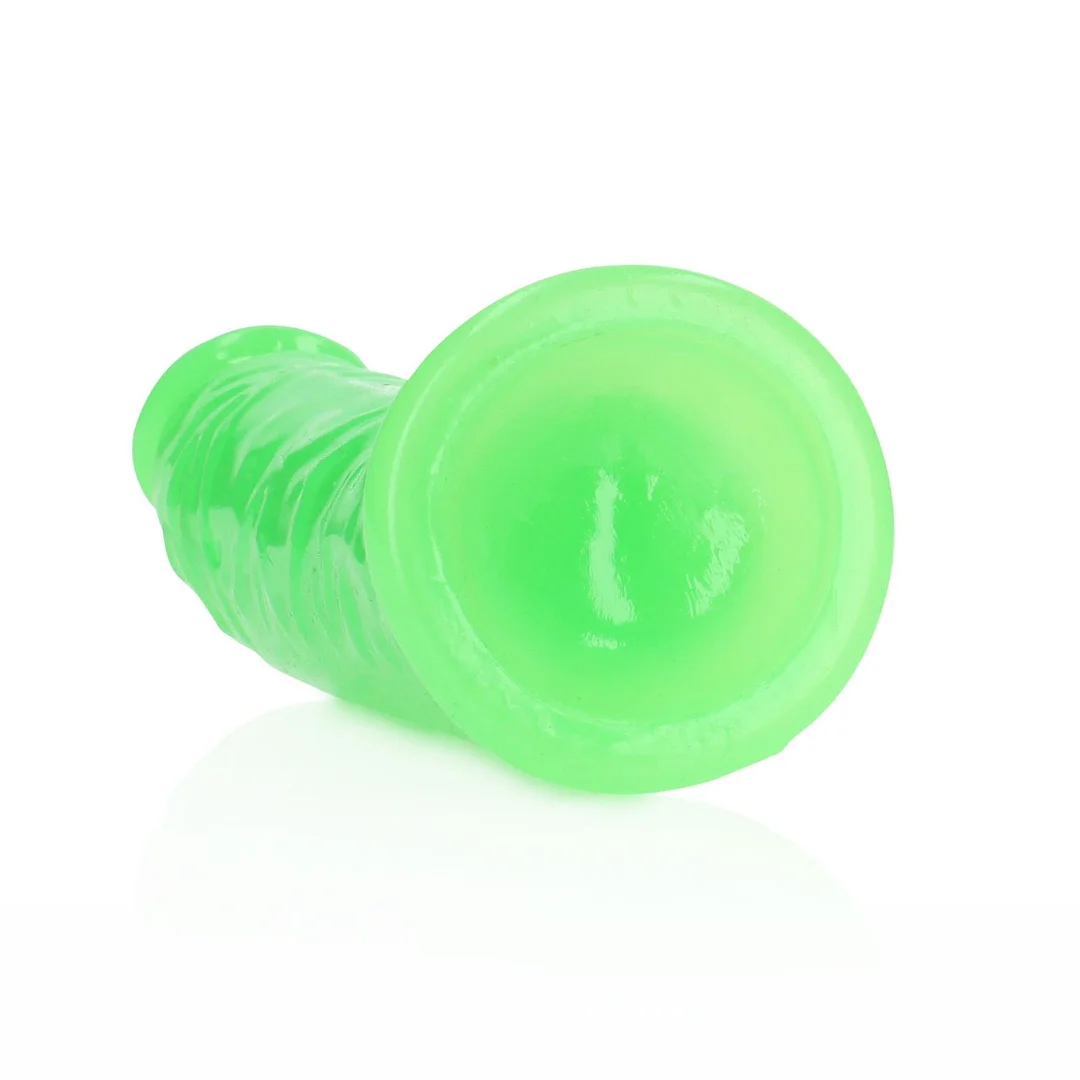 Slim Realistic Dildo with Suction Cup - Glow in the Dark - 6'' / 15,5 cm — zdjęcie 6