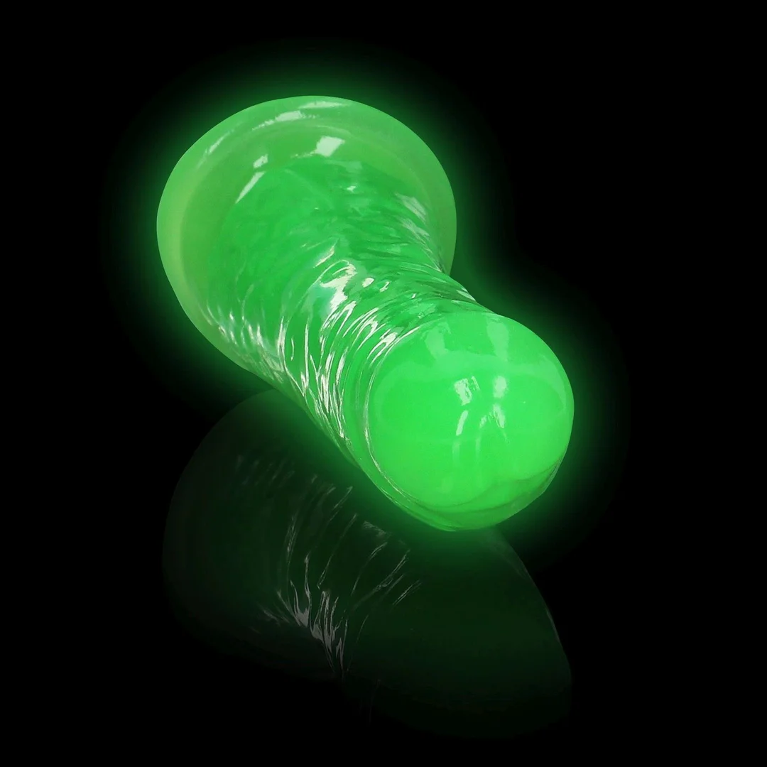 Slim Realistic Dildo with Suction Cup - Glow in the Dark - 6'' / 15,5 cm — zdjęcie 7