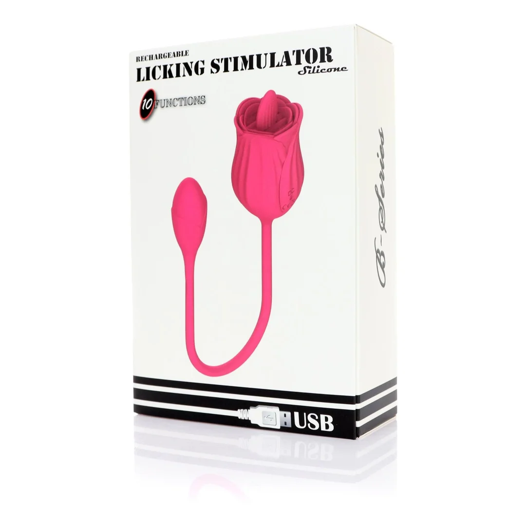 Stymulator - Licking massager with vibrating Egg USB 10 Functions — zdjęcie 7