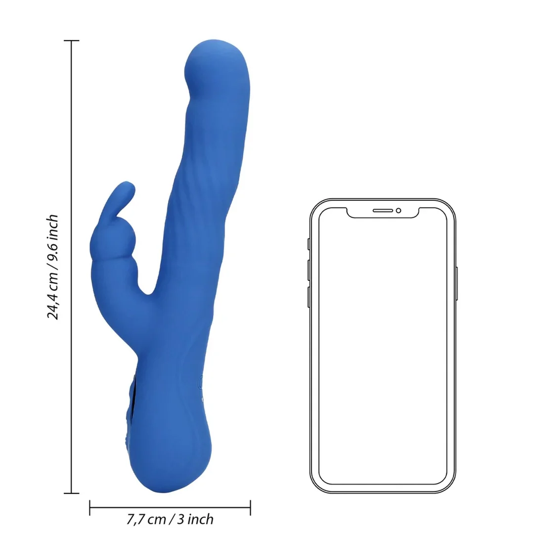 Wiggle Rabbit Vibrator - Jetset Blue — zdjęcie 7