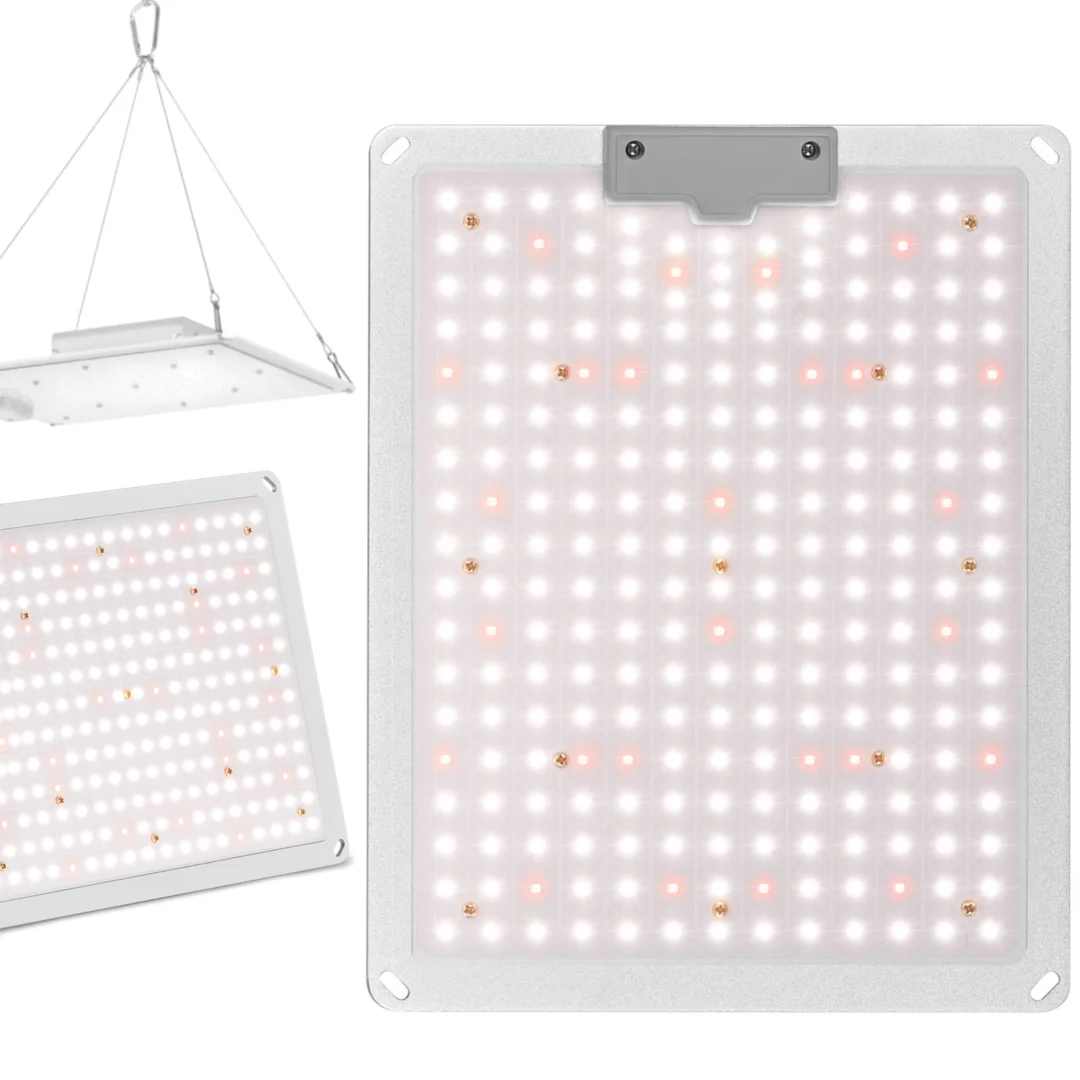 Lampa do uprawy wzrostu roślin pełne spektrum 30 x 24 cm 234 LED 110 W srebrna