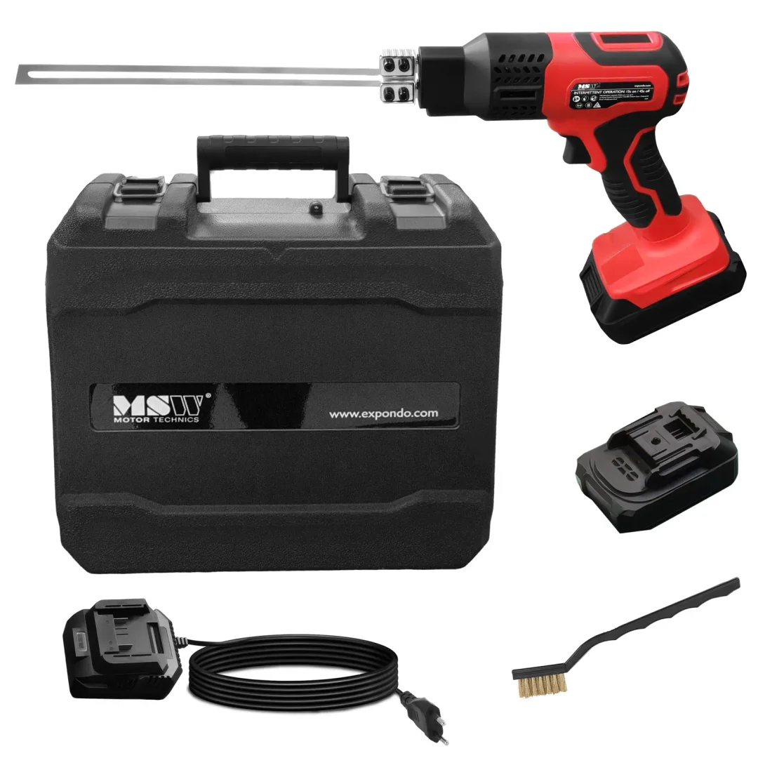 Nóż termiczny do styropianu bezprzewodowy 200 mm 500C 140 W - zestaw