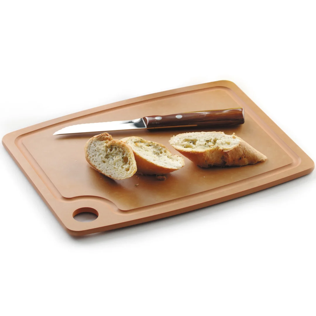 Deska do krojenia z włókna drzewnego 440 x 325 mm - brązowa — zdjęcie 4