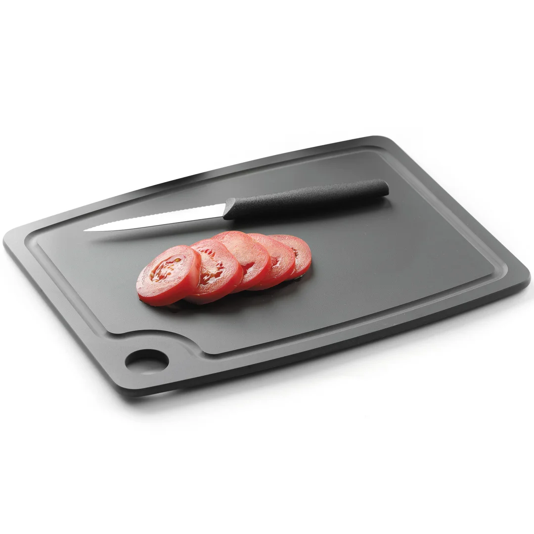 Deska do krojenia z włókna drzewnego 440 x 325 mm - czarna — zdjęcie 4