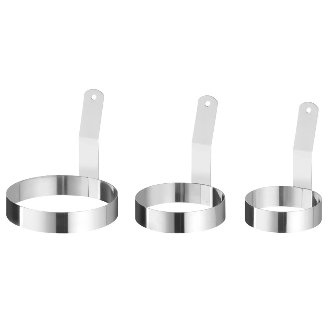 Forma obręcz pierścień z uchwytem do jajek sadzonych STAL śr. 103 mm — zdjęcie 2