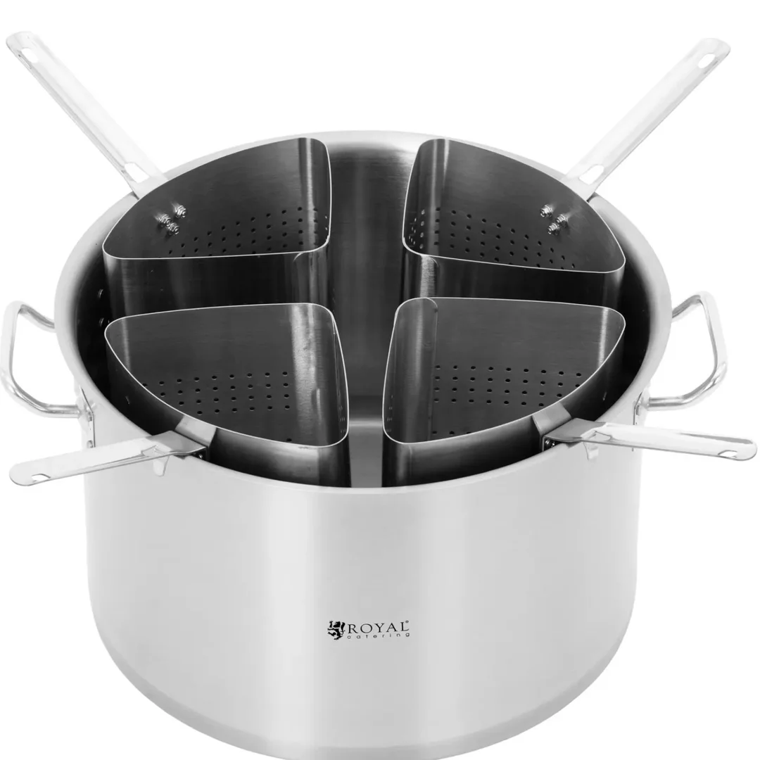 Garnek do gotowania makronu z 4 wkładami śr. 40 cm 31 l — zdjęcie 4