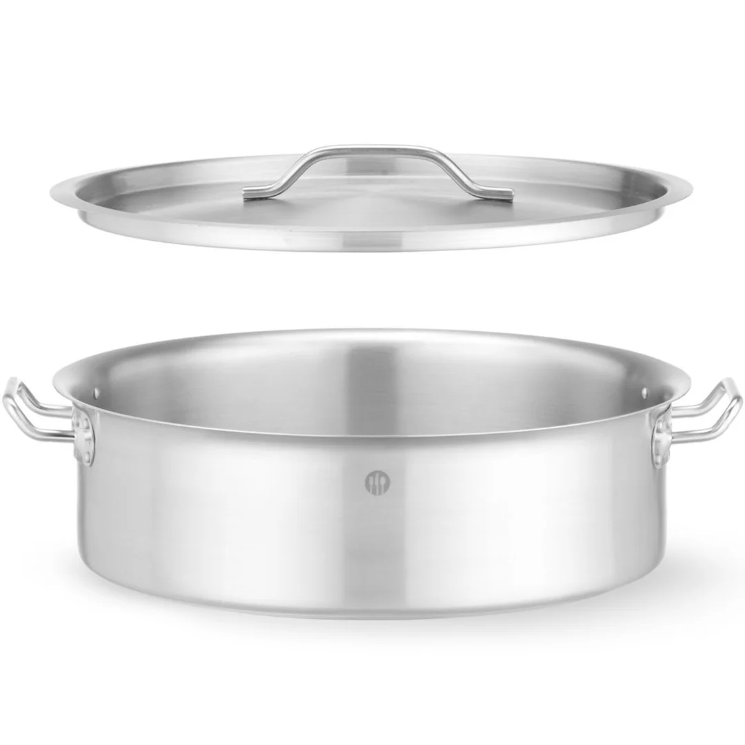 Garnek niski z pokrywką Budget Line 15.8 l śr. 380x139 mm — zdjęcie 2