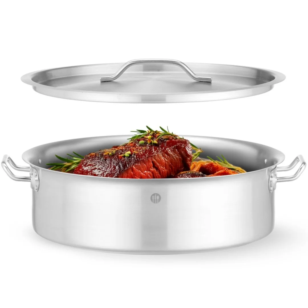 Garnek niski z pokrywką Budget Line 15.8 l śr. 380x139 mm — zdjęcie 5