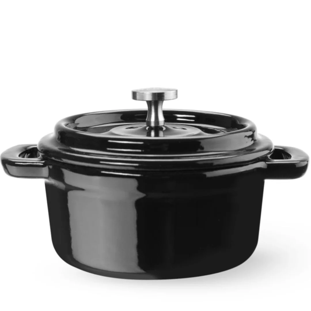 Garnek żeliwny emaliowany owalny 0.27 l 130x100x48 mm — zdjęcie 2