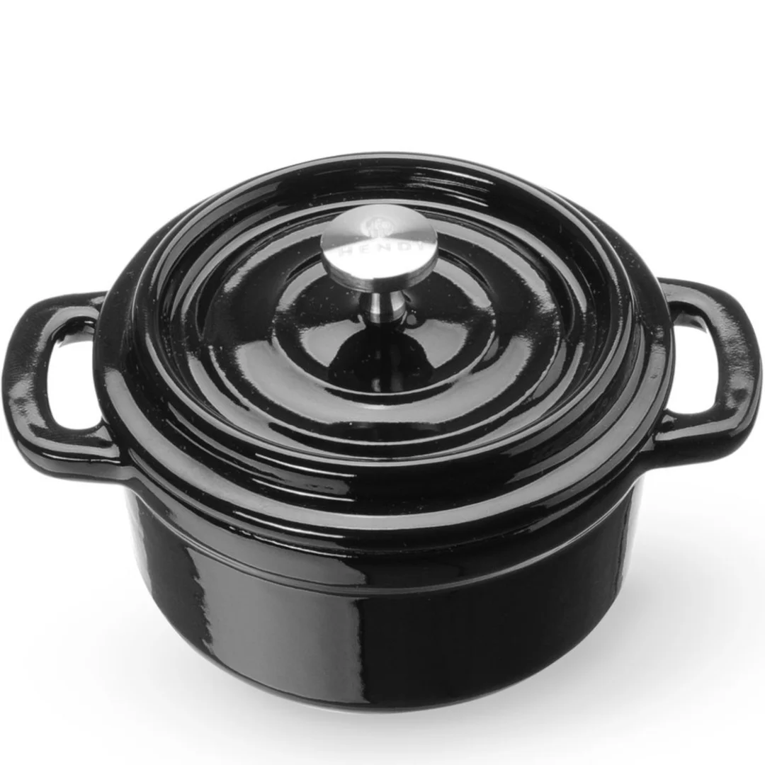 Garnek żeliwny emaliowany owalny 0.27 l 130x100x48 mm — zdjęcie 3