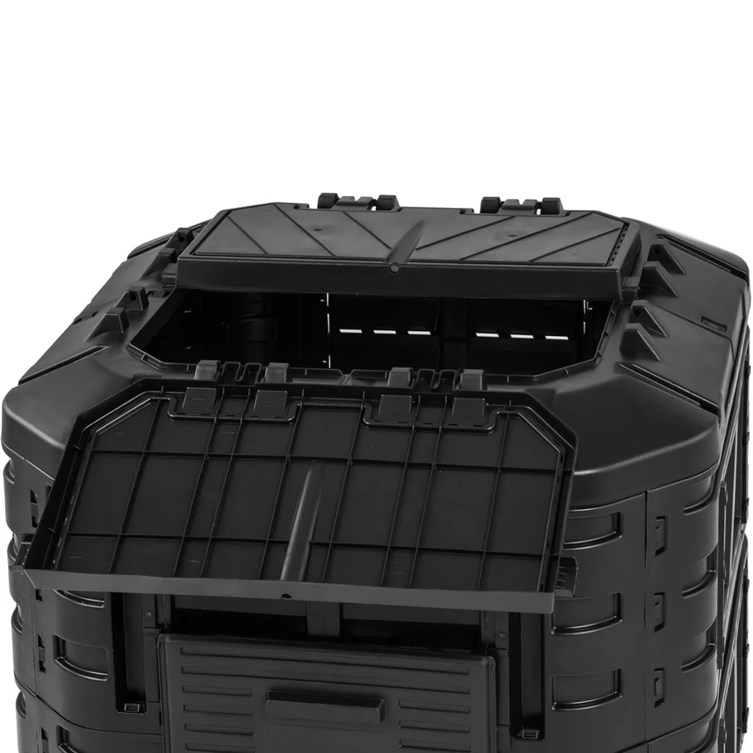 Kompostownik modułowy do ogrodu na odpadki organiczne 90 x 90 x 80 cm 600 l — zdjęcie 3