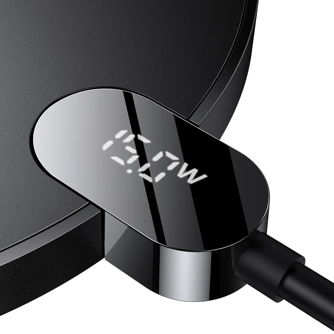 Ładowarka indukcyjna Digital LED Display Gen 2 15W USB-C - czarna