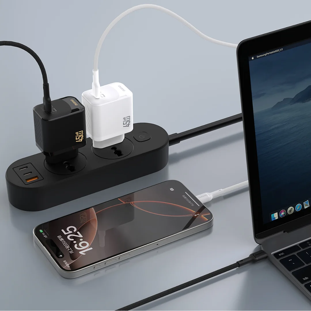 Ładowarka sieciowa A28 GaN USB-C 45W - biała