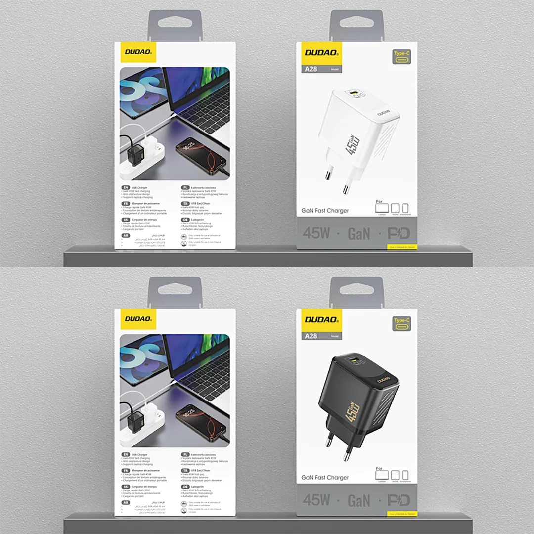 Ładowarka sieciowa A28 GaN USB-C 45W - biała