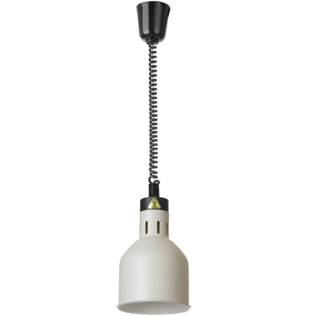 Lampa do podgrzewania potraw wisząca cylindryczna śr. 175 mm 250 W - biała — zdjęcie 2