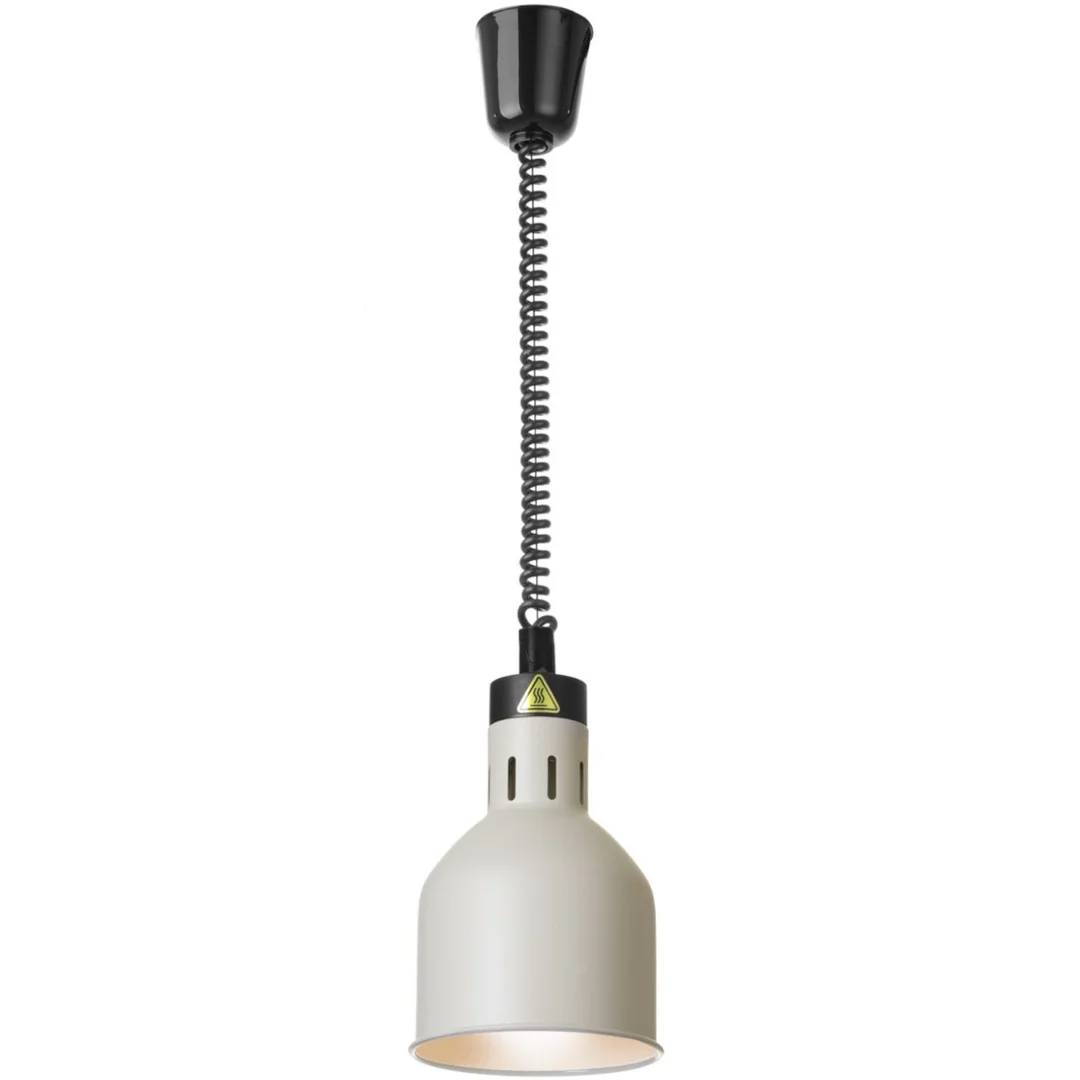 Lampa do podgrzewania potraw wisząca cylindryczna śr. 175 mm 250 W - biała — zdjęcie 3