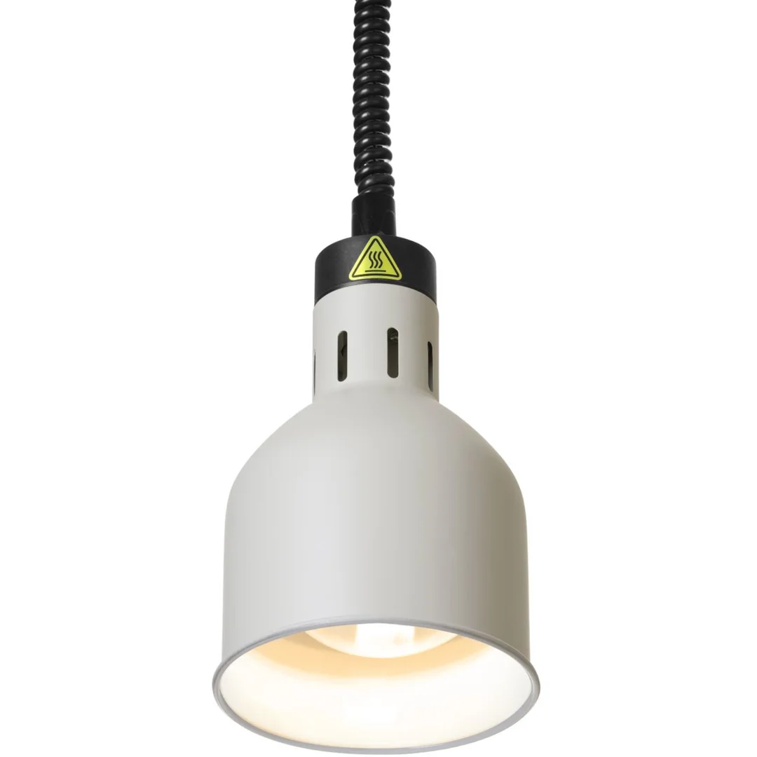 Lampa do podgrzewania potraw wisząca cylindryczna śr. 175 mm 250 W - biała — zdjęcie 4