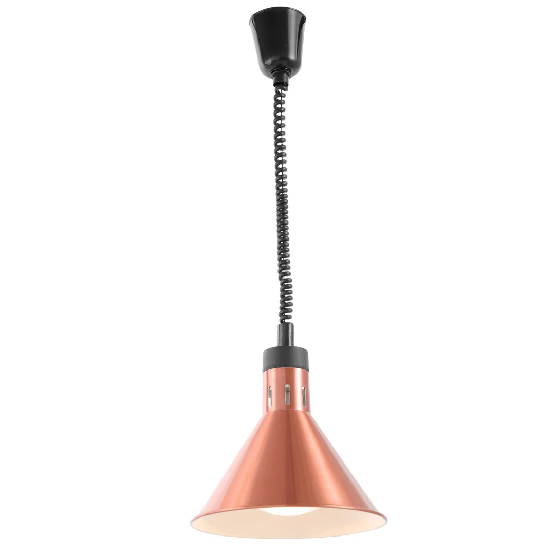 Lampa do podgrzewania potraw - wisząca stożkowa miedziana 250W — zdjęcie 2