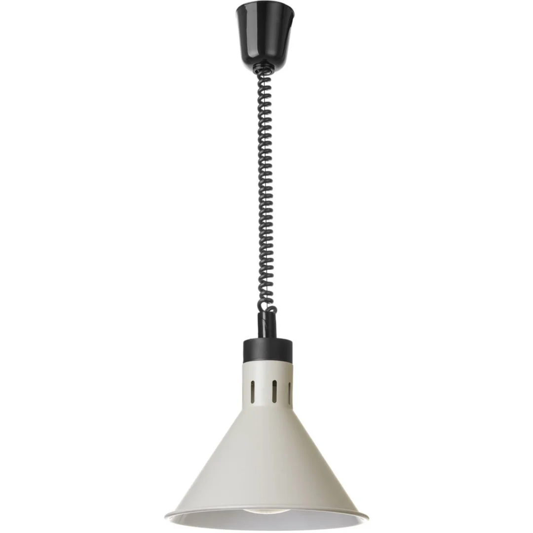 Lampa do podgrzewania potraw wisząca stożkowa śr. 275 mm 250 W - biała — zdjęcie 3