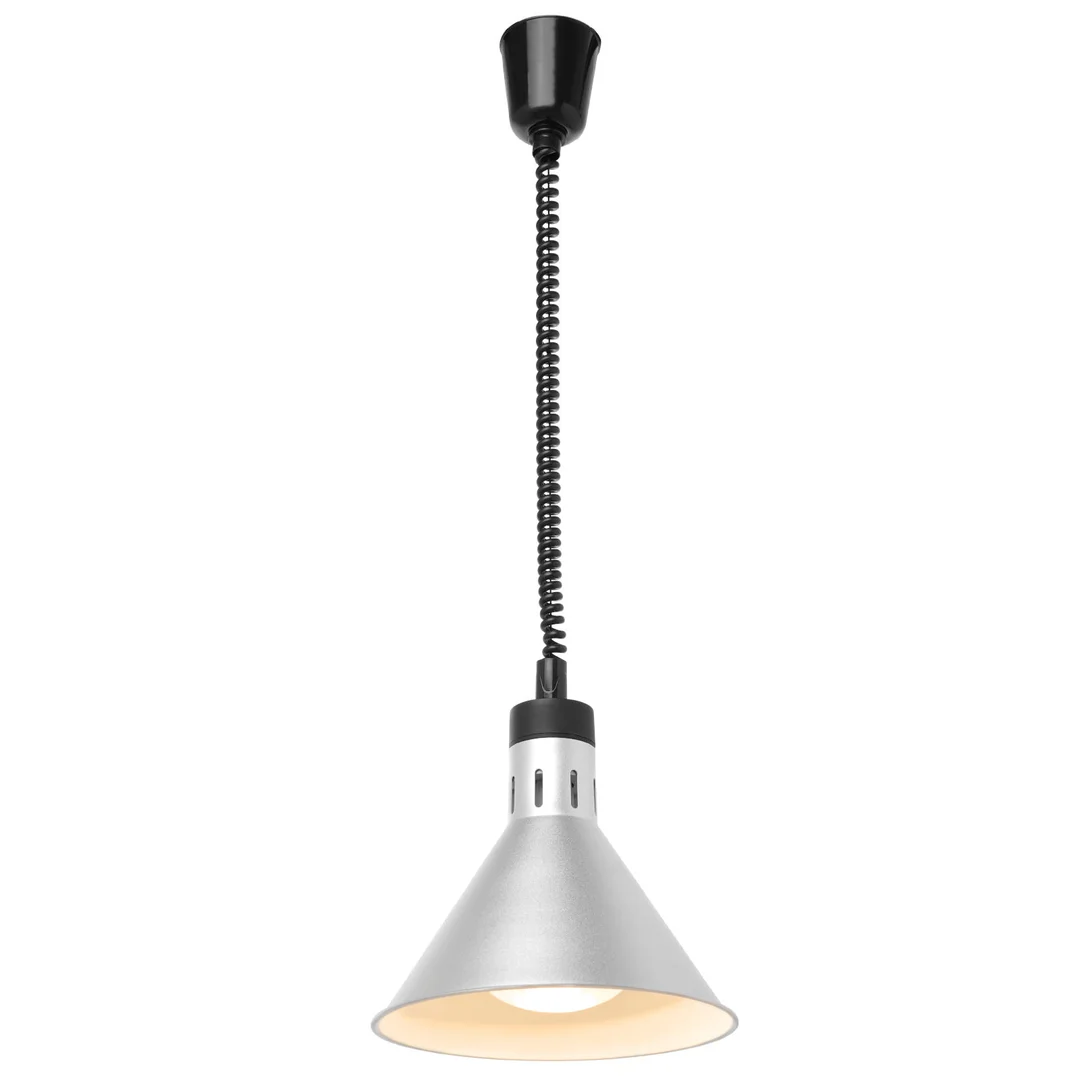 Lampa do podgrzewania potraw - wisząca stożkowa srebrna 250W — zdjęcie 2