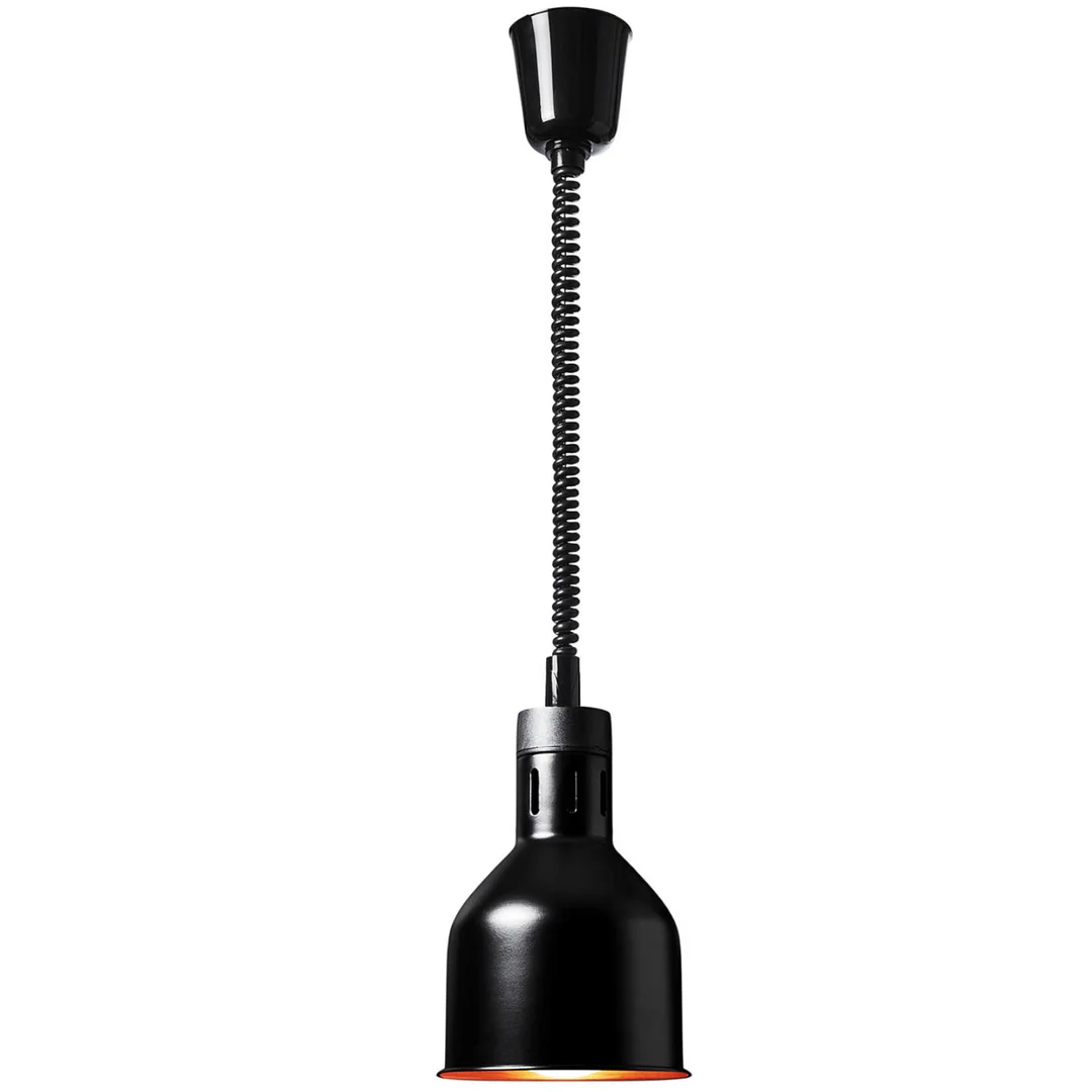 Lampa grzewcza do potraw na podczerwień IR wisząca czarna śr. 17 cm 250 W — zdjęcie 2