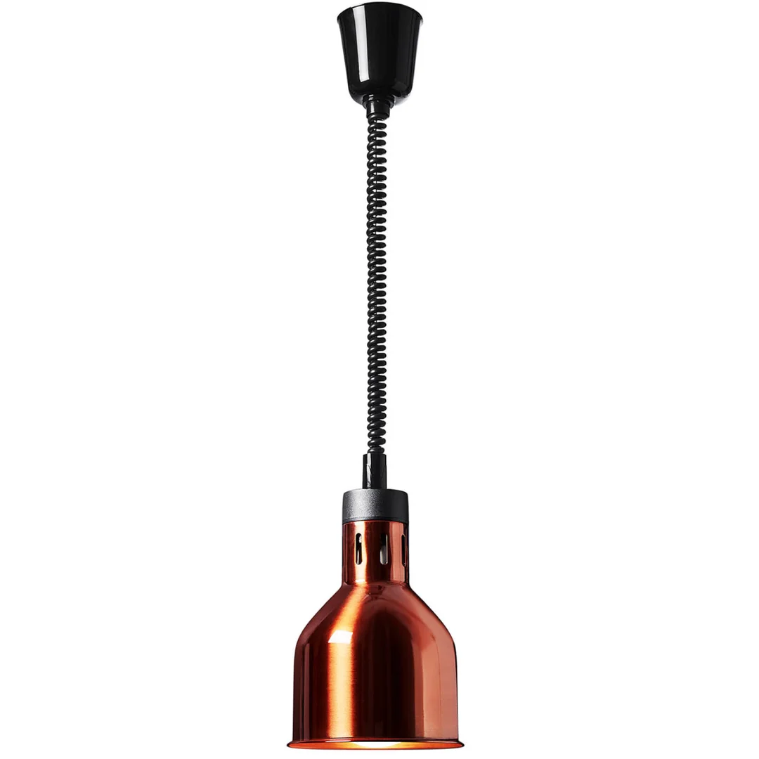 Lampa grzewcza do potraw na podczerwień IR wisząca mosiądz śr. 17.5 cm 250 W — zdjęcie 2