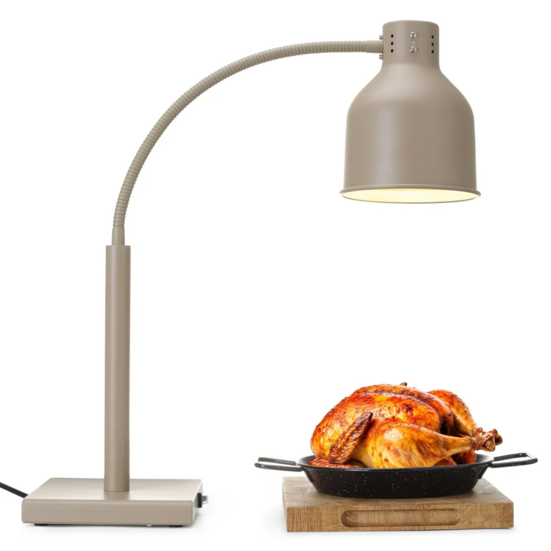 Lampa grzewcza stołowa do podgrzewania potraw giętka 250 W - beżowa — zdjęcie 3