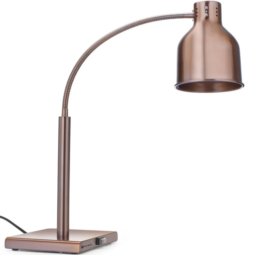Lampa grzewcza stołowa do podgrzewania potraw giętka 250 W - miedziana — zdjęcie 2