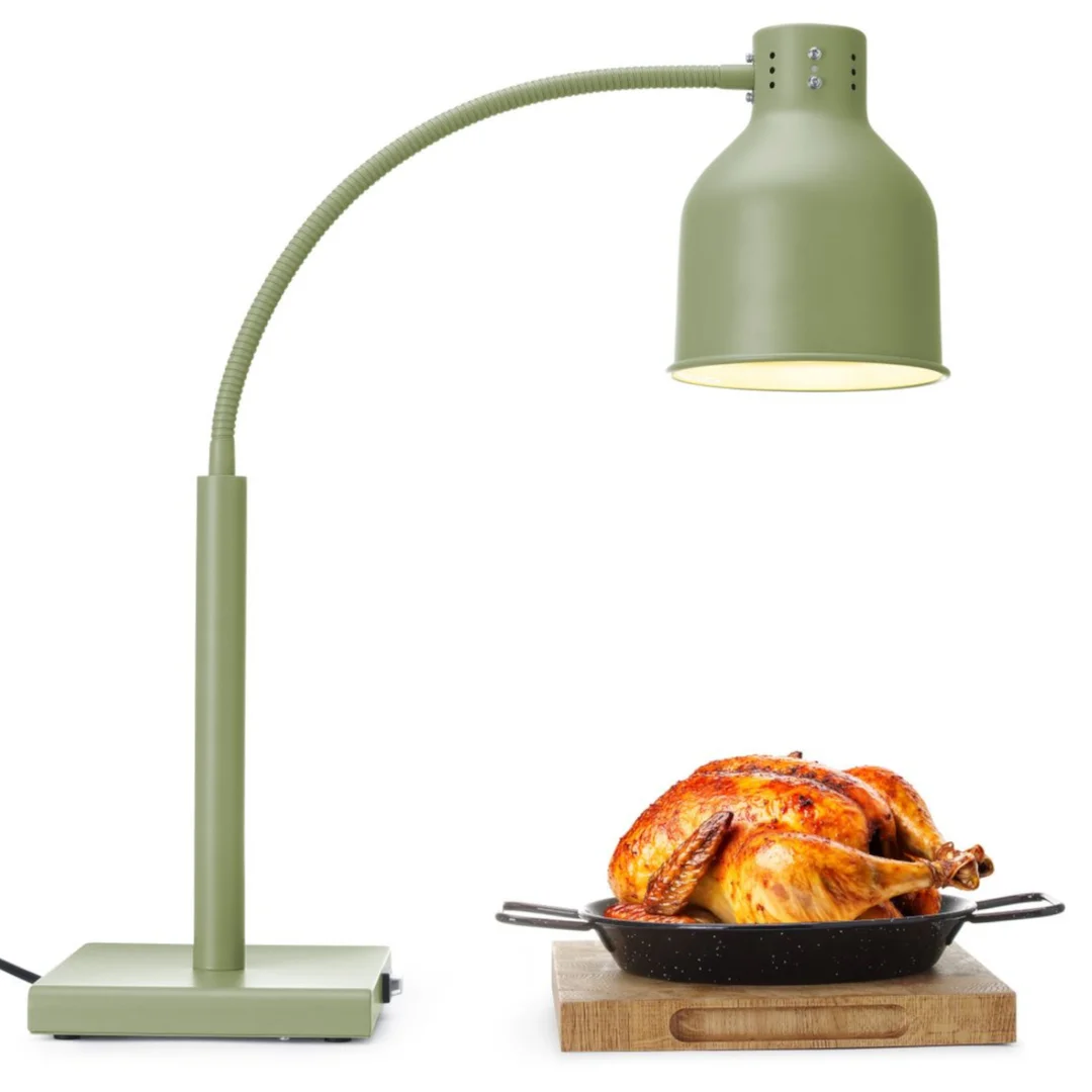 Lampa grzewcza stołowa do podgrzewania potraw giętka 250 W - zielona — zdjęcie 3