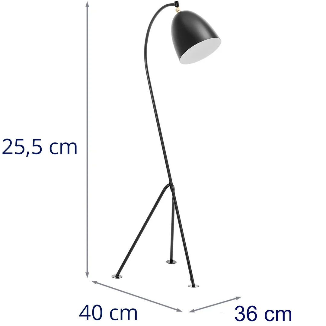 Lampa podłogowa metalowa z regulowanym kloszem E27 125 cm — zdjęcie 6