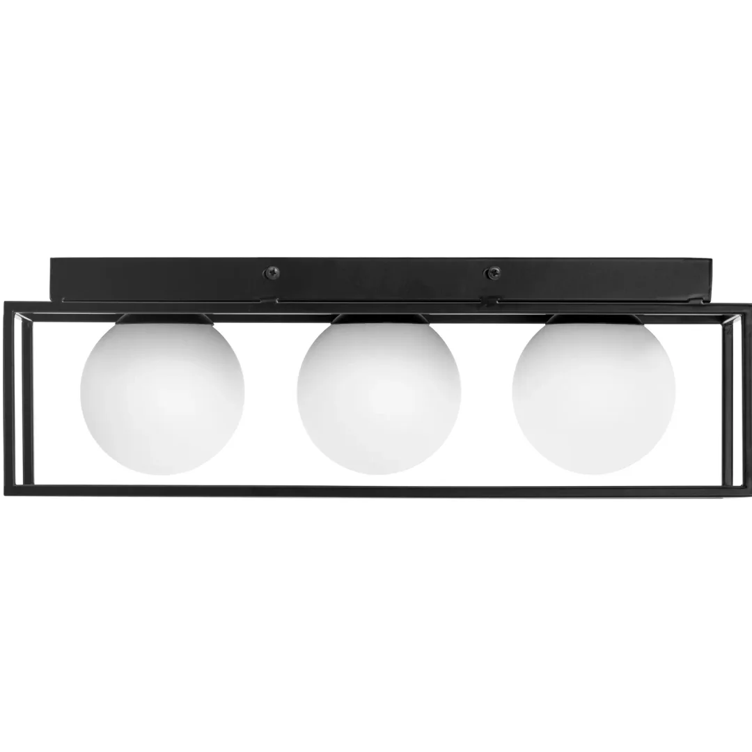 Lampa sufitowa nowoczesna 3 punktowa E9 - szklane kule w ramie — zdjęcie 5