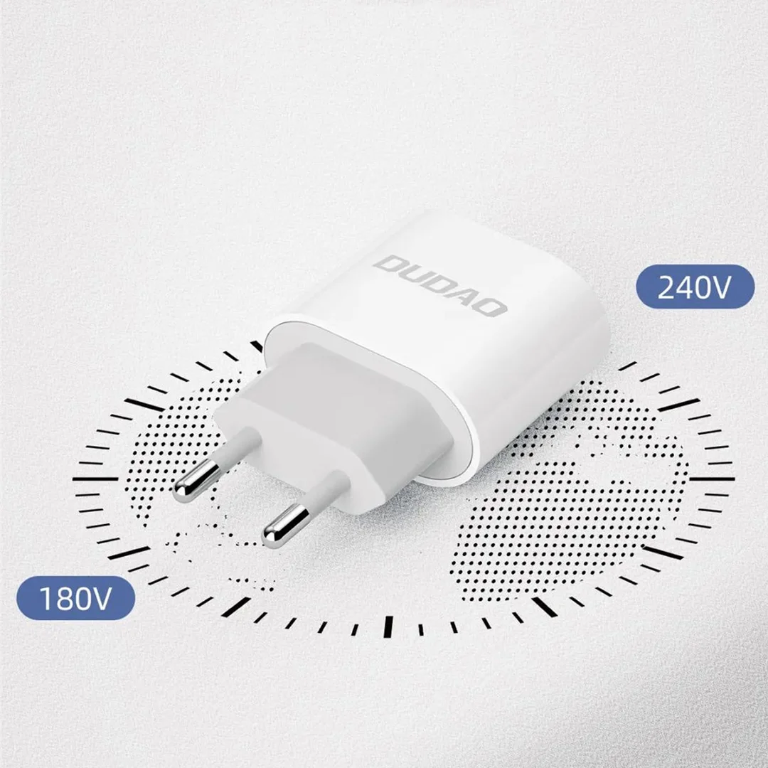 Mała ładowarka sieciowa A14EUC PD 20W USB-C + kabel USB-C - biała