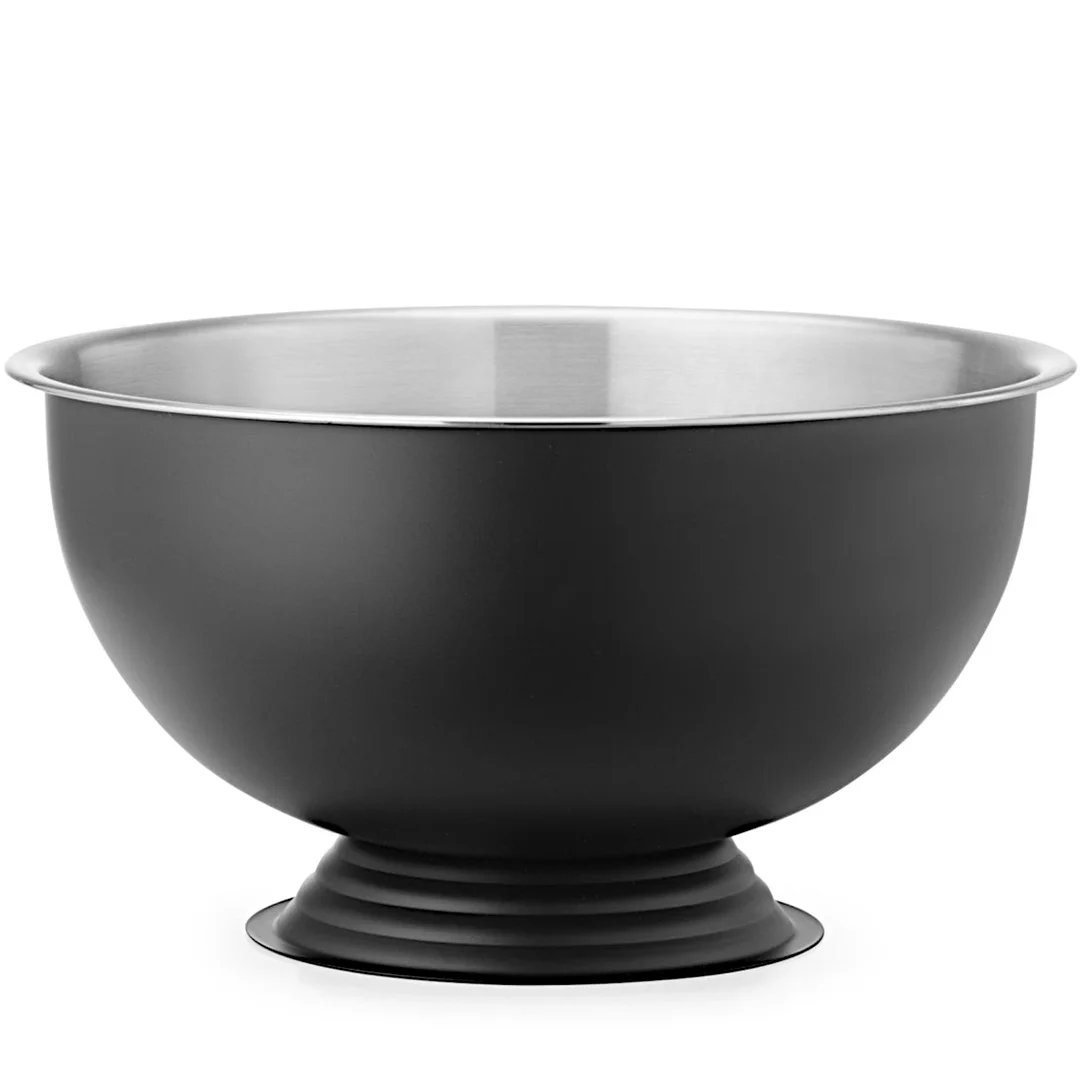 Misa do szampana ponczu stalowa 13 l śr. 393x214 mm - czarna — zdjęcie 2