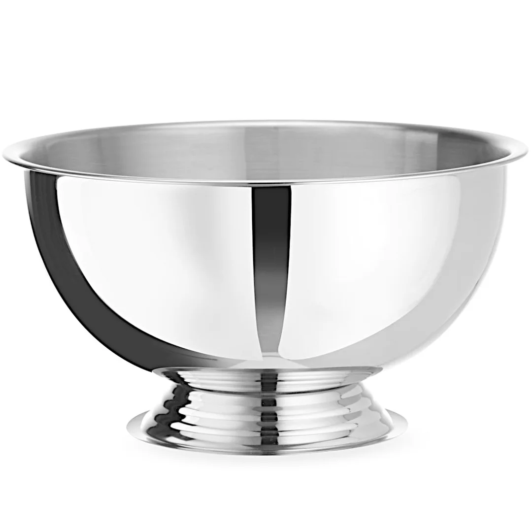 Misa do szampana ponczu stalowa 13 l śr. 393x214 mm - srebrna — zdjęcie 2