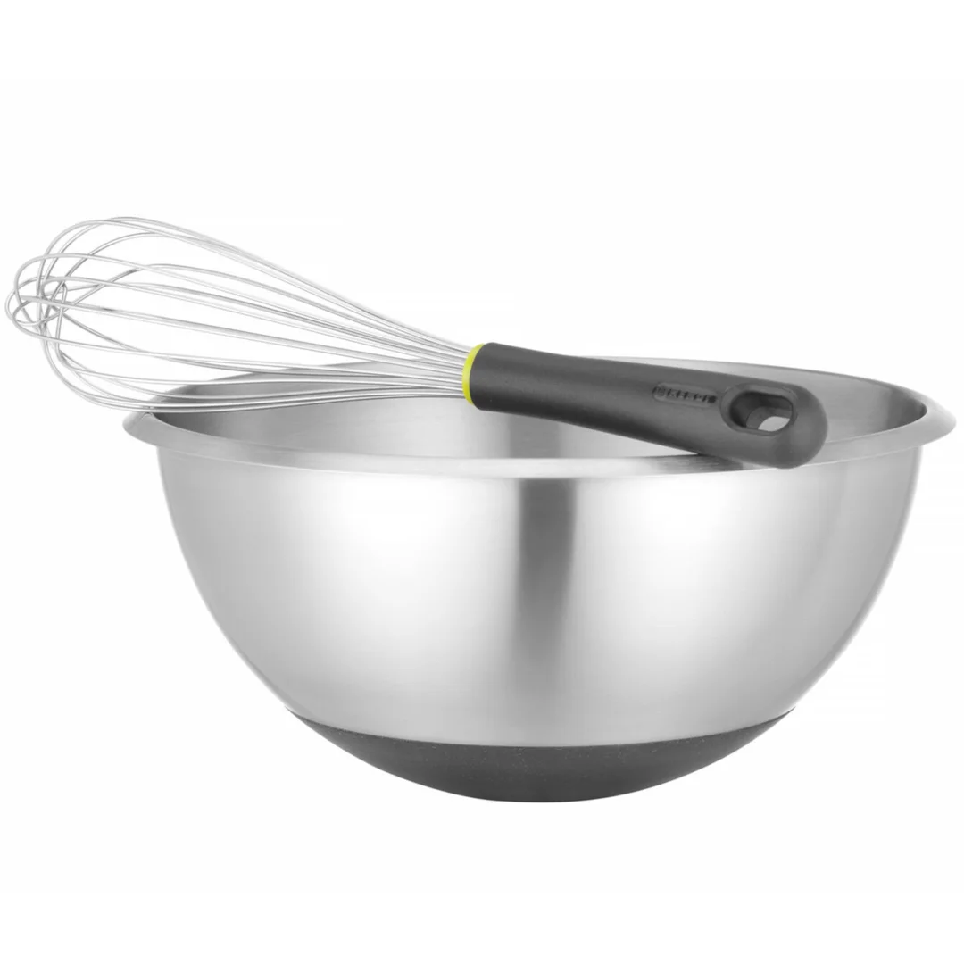 Miska kuchenna stalowa z silikonową podstawą i miarką 6 l śr. 330 x 155 mm — zdjęcie 3