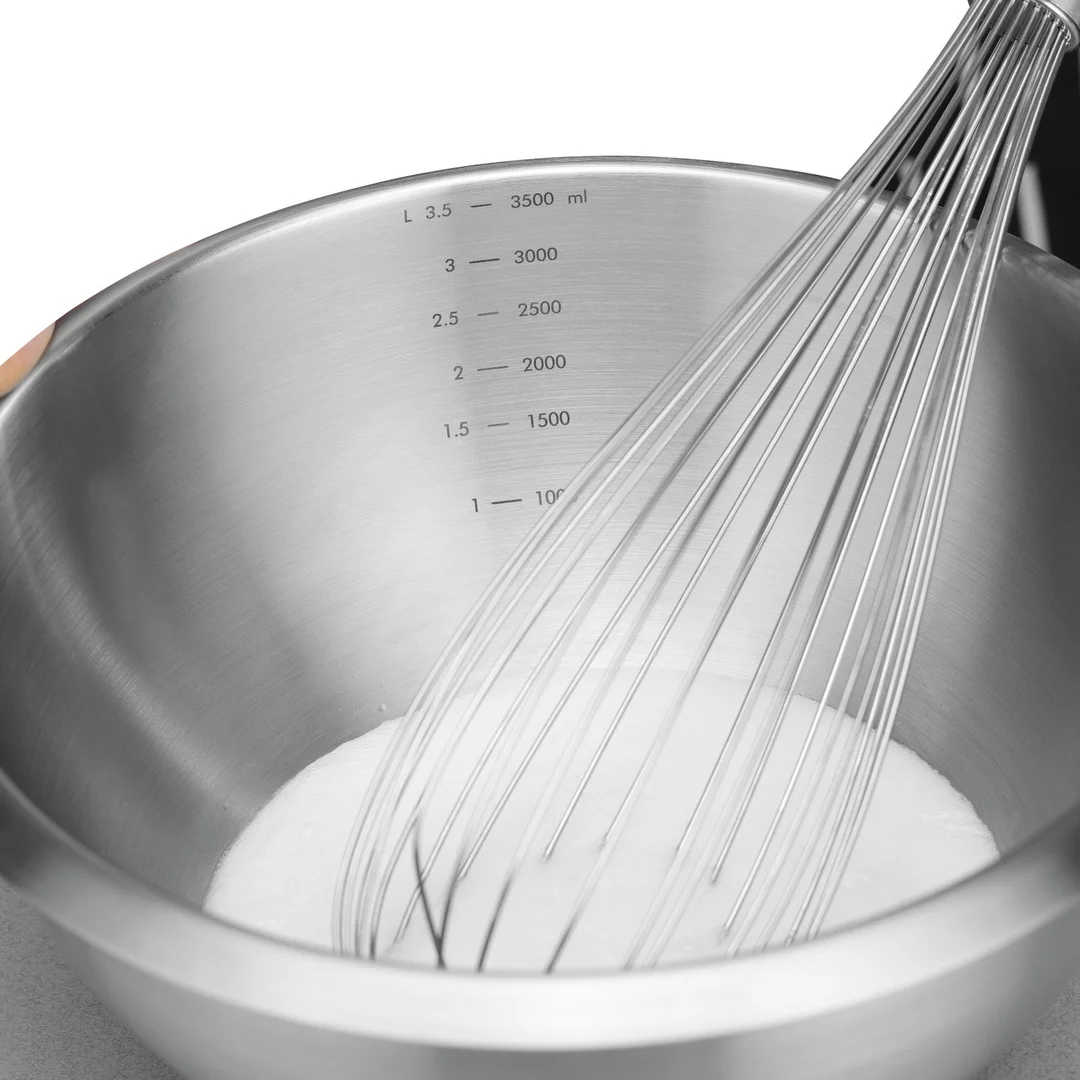 Miska kuchenna stalowa z silikonową podstawą i miarką 6 l śr. 330 x 155 mm — zdjęcie 5
