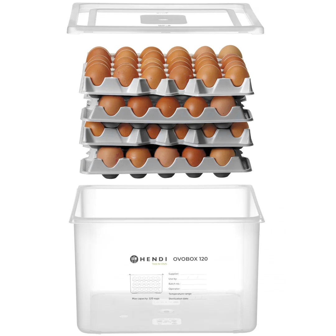 Pojemnik na jajka 8 tacek na 120 jaj OVOBOX 18 l 355 x 325 x 200 mm — zdjęcie 3