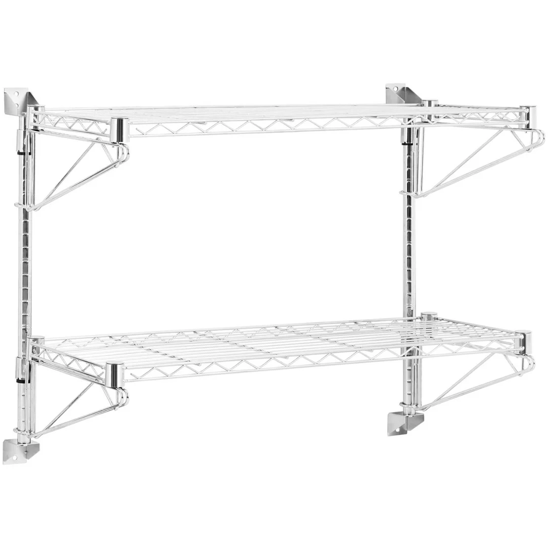 Półka druciana ścienna podwójna do 60 kg 90 x 35 x 60 cm — zdjęcie 2