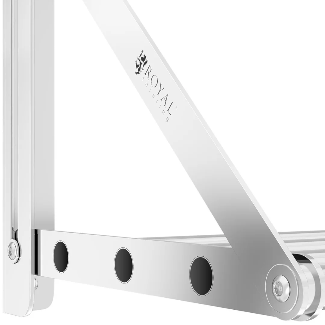 Półka ścienna składana ze stali nierdzewnej do 40 kg 100 x 30 cm — zdjęcie 3